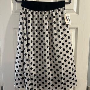 LuLaRoe Cream Midi A-Line Skirt for Cocktail
